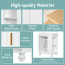 Classic Retro Bathroom Vanity With Sink, Door Shelf, Side Open Storage Frame