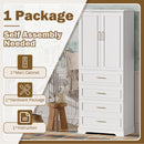 Freestanding Bathroom Cabinet With 3 Drawers, Adjustable Shelf, Soft Close Doors