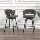 Bar Stool 360 Swivel With Back Footrest