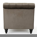 Ethereala - Upholstered Velvet Chaise Lounge With Button Tufted