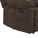 Devonaire - Manual Recliner With Padded Arms - Dark Brown