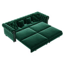 3 In 1 Convertible Sleeper Sofa Bed With Movable Ottoman