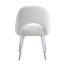 Zemirah - Side Chair (Set of 2) - White Velvet & White Gloss
