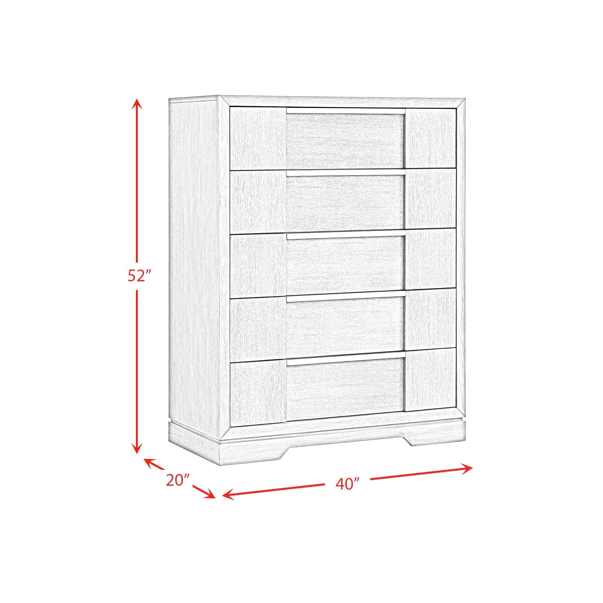 Kelis - 5 Drawer Chest - Gray