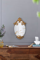 Decorative Oval Wall Mirror, Accent Mirror For Living Room, Entryway, Bedroom