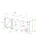 Farmhouse Barn Door TV Stand For TVs Up To 65"