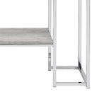 Chafik - Sofa Table - Natural Oak & Chrome