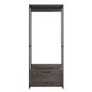 Monica - Wood Walk In Closet System Melamine 143" Modular Storage - Rustic