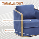 Corduroy Barrel Chair, 360 Degree Swivel