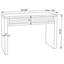 Gillian - Mirrored Acrylic Entryway Console Table - Silver - Atlantic Fine Furniture Inc