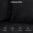 Modular Sectional Sofa, Convertible Couch With Chaise Corduroy