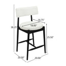 Mid Century Modern Counter Stools, Fabric Upholstered Chairs