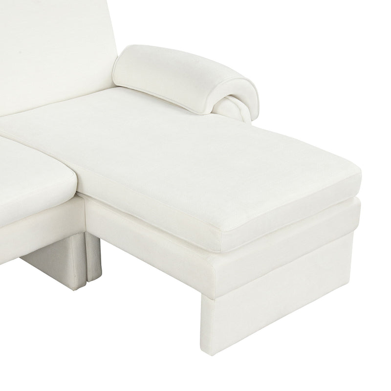 Convertible Futon Sofa Bed With Adjustable Backrest, Reversible Chaise Lounge And 2 Removable Armrest Pillows