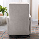 Modern Upholstered Rocker Nursery Chair Plush Seating Glider Swivel Recliner Chair