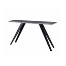 Acacia Wood And Metal Console Table, Live Edge, Angled Legs, Modern Living Room Furniture - Gray / Black
