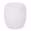 Outdoor Lightweight, Concrete Side Table - Antique White