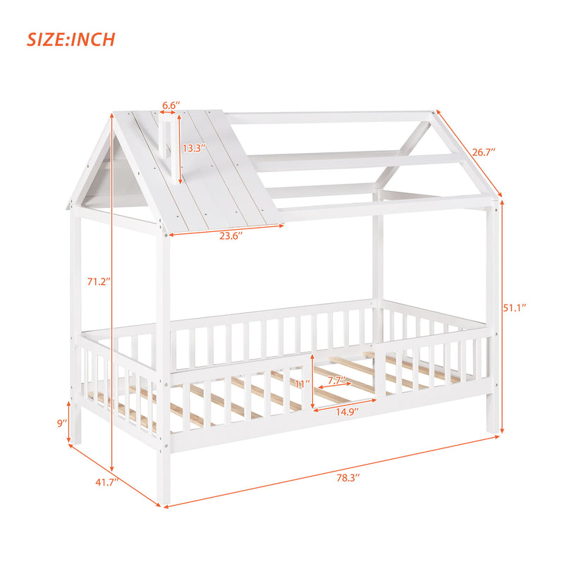 House Bed With Fence