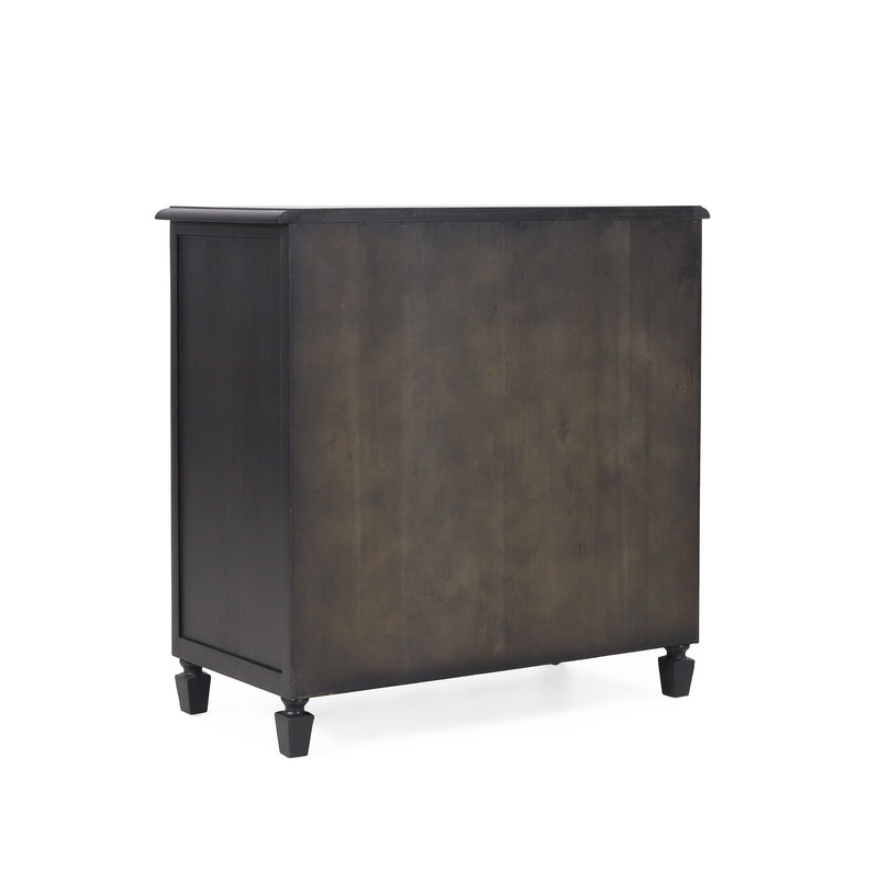 Newell - Cane 3 Drawer Dresser - Dark Gray