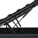 Queen Size  Upholstered Platform Bed with Storage Headboard and Hydraulic Storage System, PU Storage Bed with LED Lights and USB charger, Black
