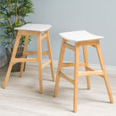 Modern Bar Stool Set With Upholstered Seating