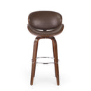 Lumos - Mid Century Modern Upholstered Swivel Barstool