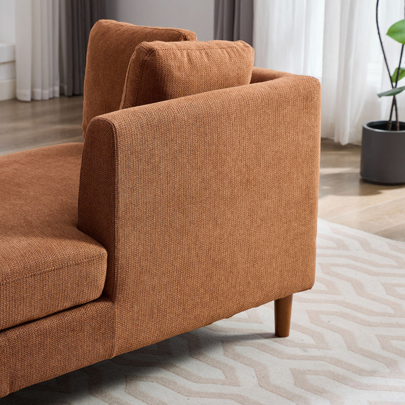 Wide Modern Double Sided Upholstered Chaise Lounge