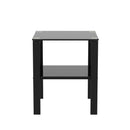 Glass Two Layer Tea Table, Small Round Table, Bedroom Corner Table, Living Room Side Table