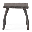 Luminant - Outdoor Side Table With Iron Frame - Brown