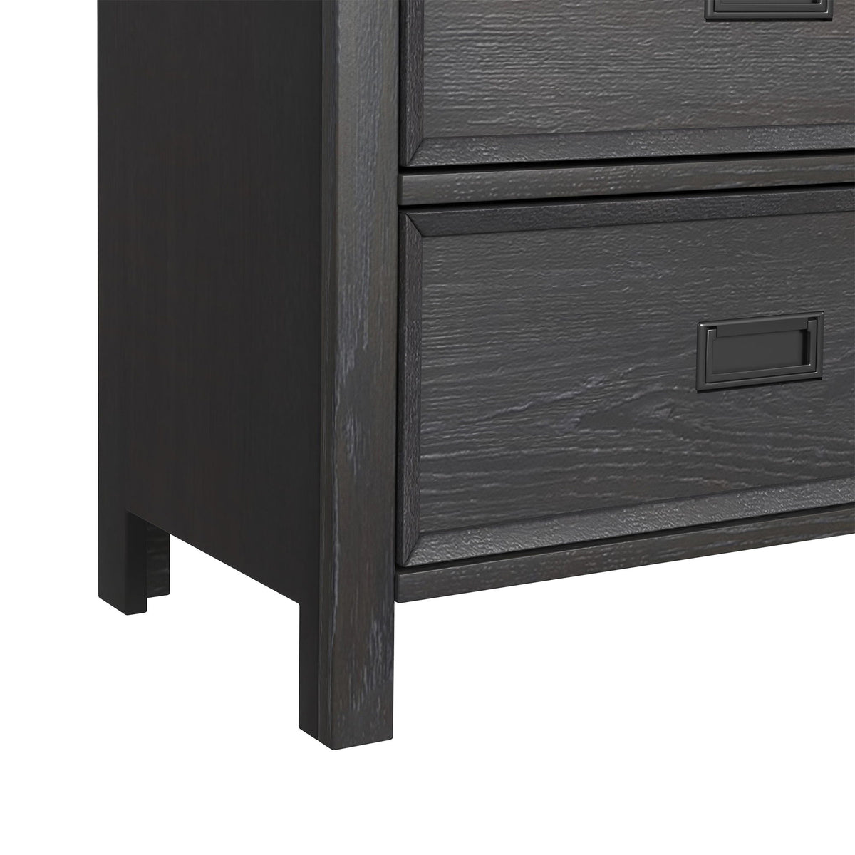 Hampton Kids Bunk With Ladder Bedroom Set in Black by Elements International, view 31