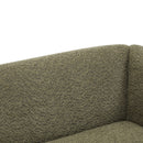 Contemporary Boucle Sherpa Sofa With Birch Wood Legs