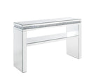 Noralie - 32" Sofa Table - Mirrored & Faux Diamonds