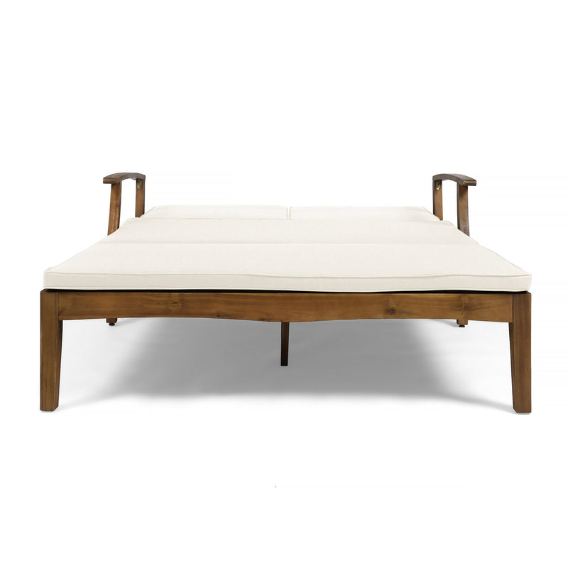 Etherealize - Outdoor Adjustable Double Chaise Lounge With Water Resistant Cushions