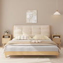 Nightstand, Side Table With Door And Open Shelf For Bedroom - Oak