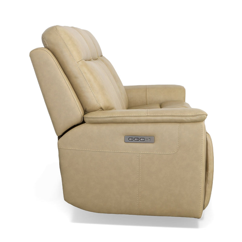 Odell - Power Reclining Sofa With Power Headrests & Lumbar - Stone