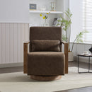 Swivel Modern Upholstered Accent Chair With Armrests