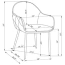 Emma - Fabric Upholstered Dining Arm Chair (Set of 2)