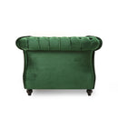 Nexuson - Upholstered Chesterfield Chair With Deep Tufted And Nailhead Trim