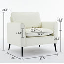 Nordic Retro Light Luxury Upholstered Sofa Chair