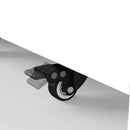 Extendable Kitchen Island With Slide Out Table And Storage Racks For 2 - 6 Person, Power Outlet, Bar, Prep Station - Creamy White / Walnut