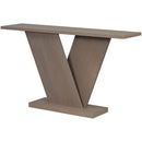Console Table With V Shape Base, Sculptural Entryway Accent