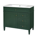 Bathroom Vanity & Top Sink, Modern Bathroom Storage Cabinet With 2 Drawers And A Tip-Out Drawer
