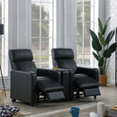 Toohey - Upholstered Home Theater Push Back Recliner - Black