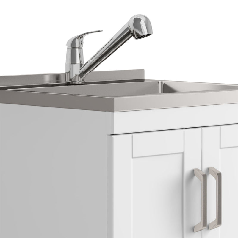 Kyle - Laundry Cabinet & Faucet And Stainless Steel Sink