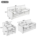 Cozy Upholstered Sofa Set For Living Room