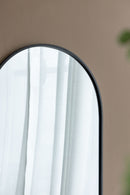 Arched Mirror With Metal Frame, Wall Mirror For Living Room Bedroom Entryway