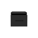 Floating Nightstand, Space Saving Design With Handy Drawer And Surface - Black