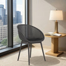 2 Piece Durable Single Chair With Mesh Hollow Out Design