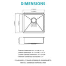 Modern Undermount Stainless Steel Kitchen Sink 16 Gauge, Deep Single Bowl