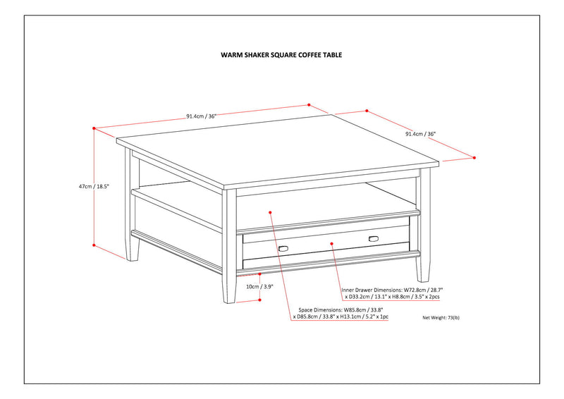 Warm Shaker - Handcrafted Table