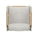 Oriana - Aluminum Outdoor Patio Armchair With Thick Cushions - Light Gray